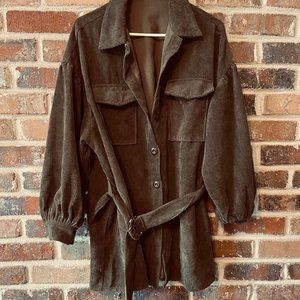 Army Green Belted Jacket